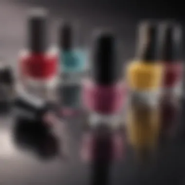 Nail Polish Variety for Stiletto Styles A variety of nail polish colors for stiletto nails
