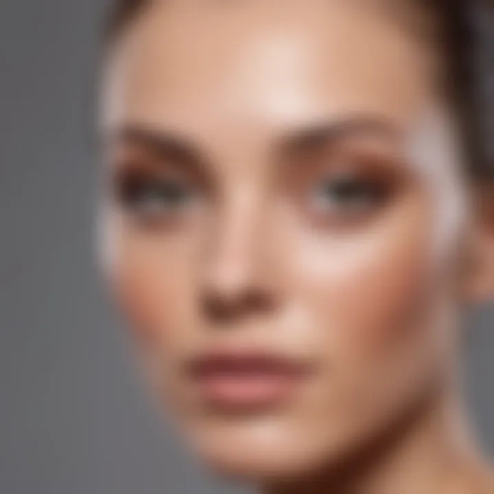 An application of CC cream on a model's face