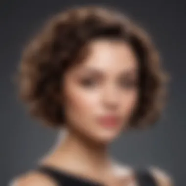 Stylish bob cut with beautiful curls enhancing facial features