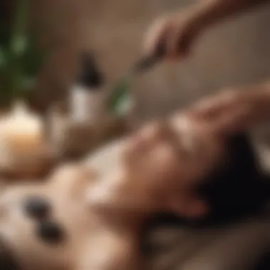 Gua Sha and Skincare Harmony An elegant setting featuring Gua Sha tools alongside natural skincare products.