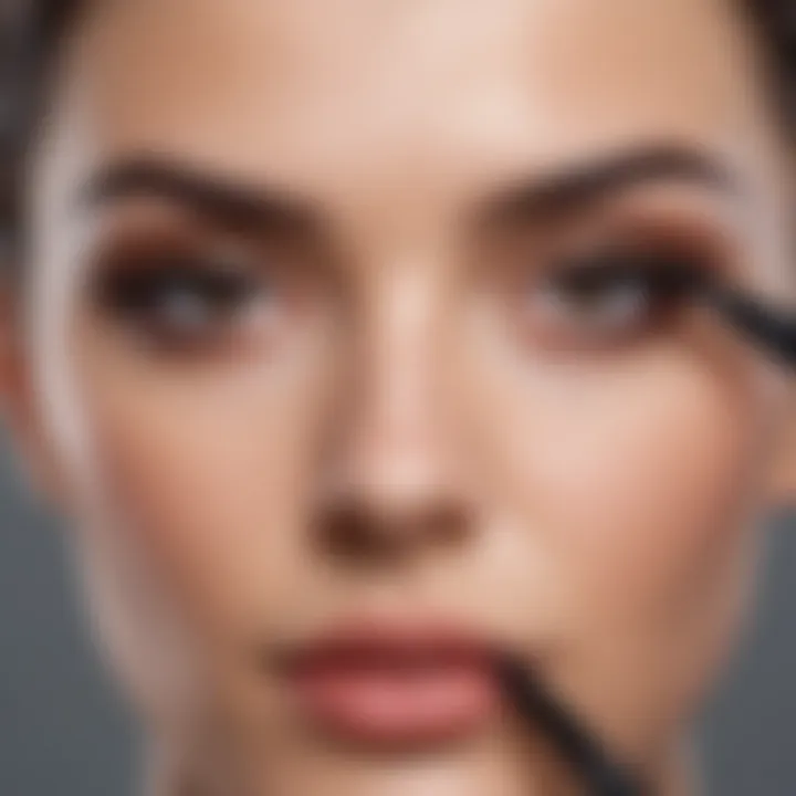 Application technique of eyebrow pencil on brows