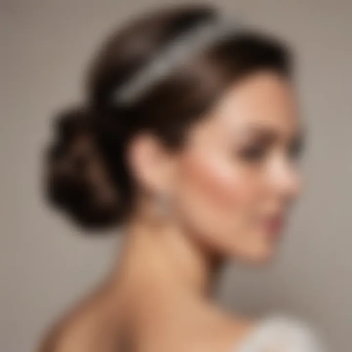 Elegant half-up hairstyle worn by Kate Middleton at a gala event.