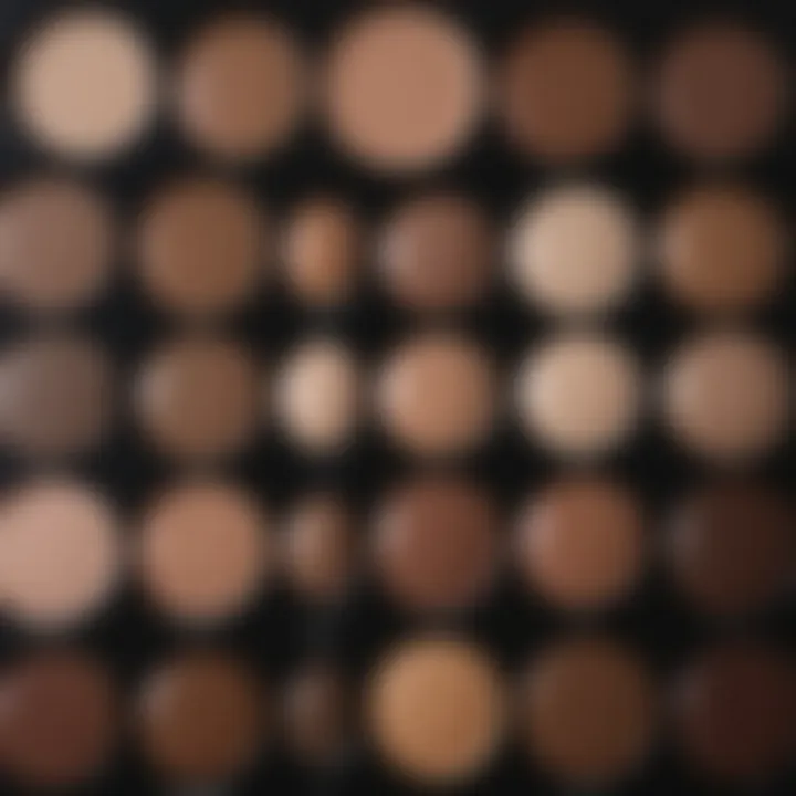 A palette displaying various kumral colors suitable for eyebrow enhancement.