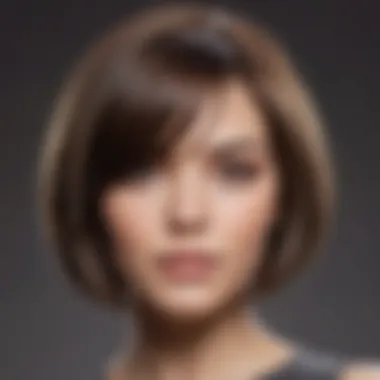 Close-up of healthy bob haircut