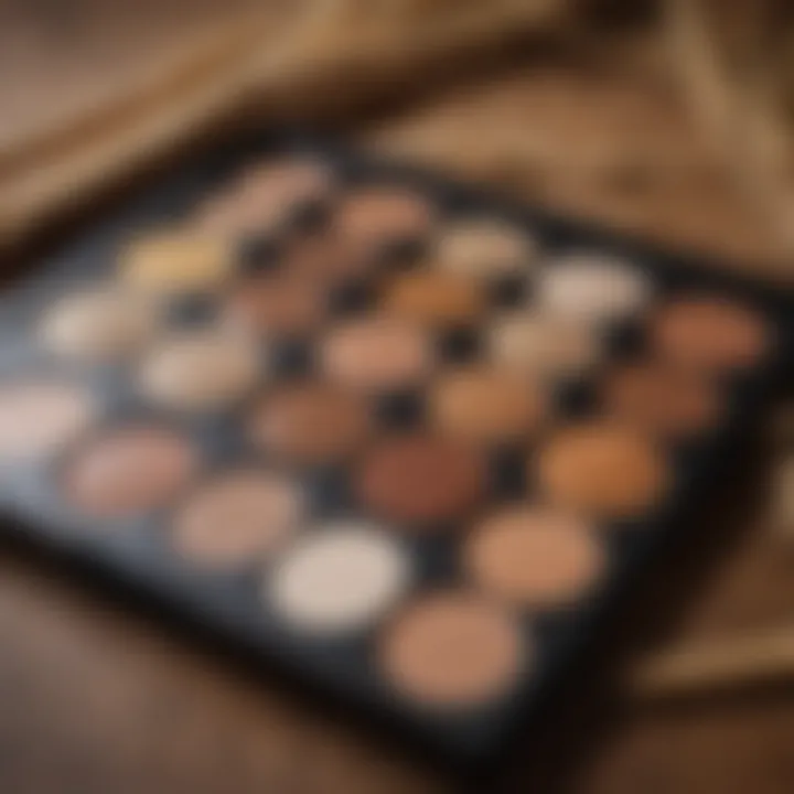 Elegant makeup palette suitable for wheat skin tone