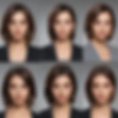 Diverse range of mid-length hairstyles for various face shapes