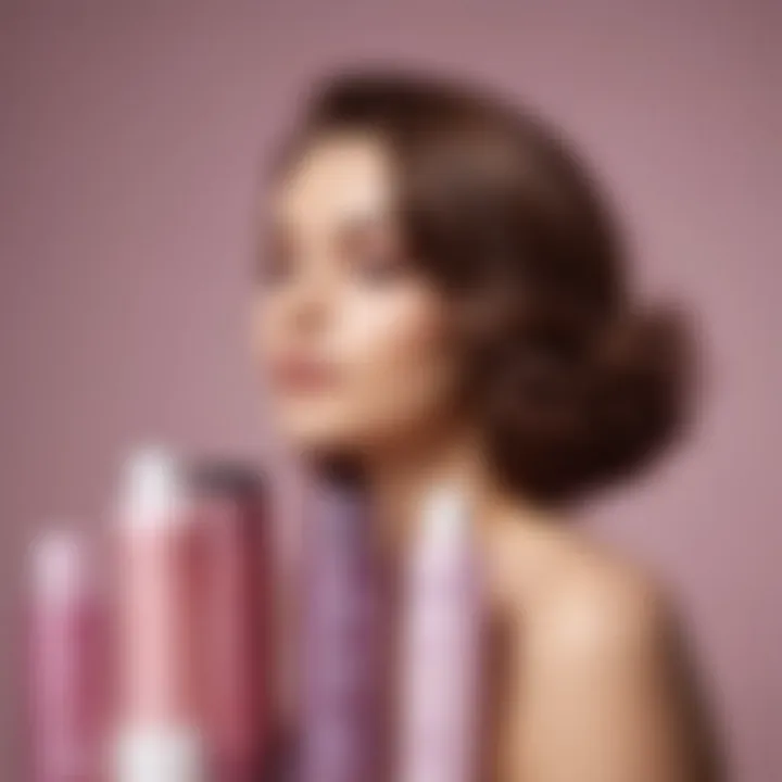 Close-up of hair care products suitable for color-treated hair.