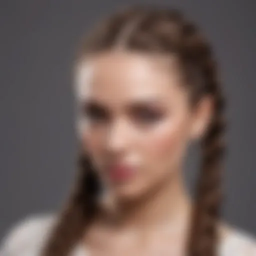 Artistic representation of hair braiding techniques