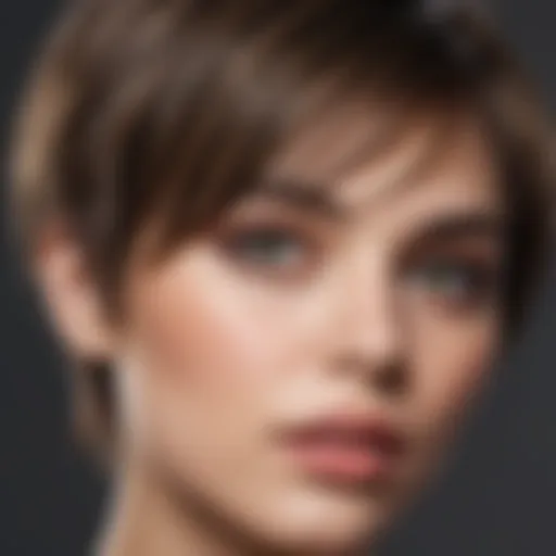 A close-up view of short hair with highlights showcasing various shades and textures.