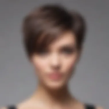 Stylish asymmetrical short haircut