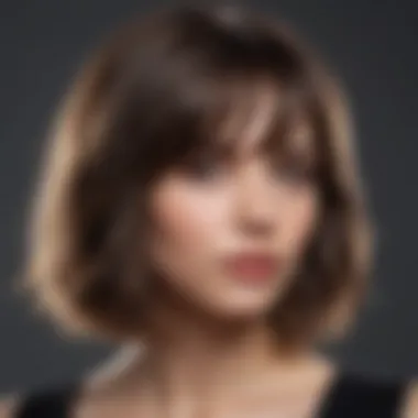 Textured Lob Hairstyle Textured lob hairstyle with layered ends