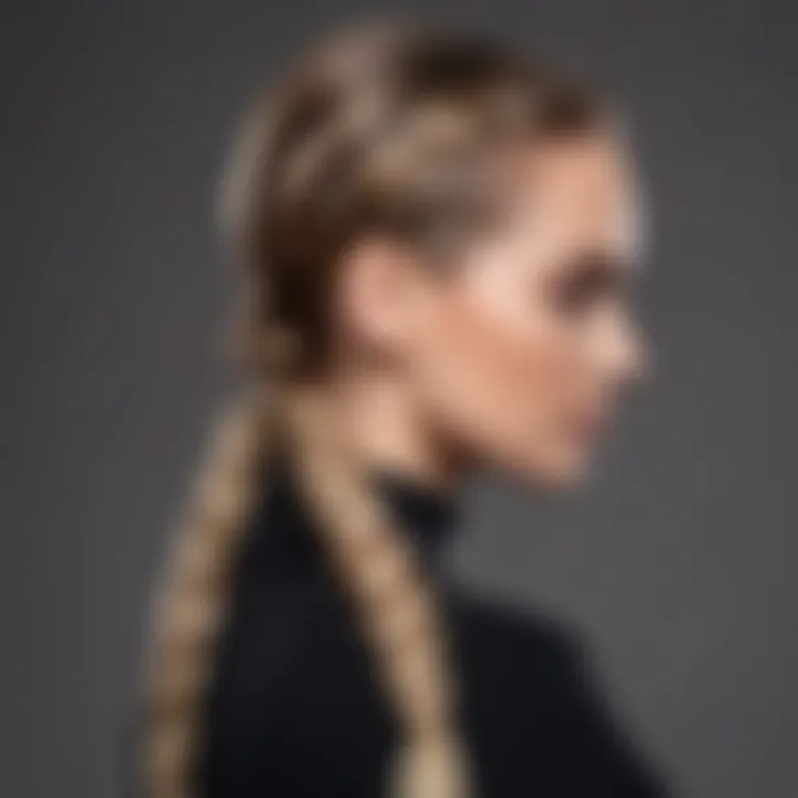 Chic straight hairstyle featuring a stylish braid