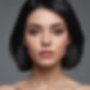 Psychological Impacts of Choosing Black Hair Color A serene setting illustrating the psychological effects of black hair color.