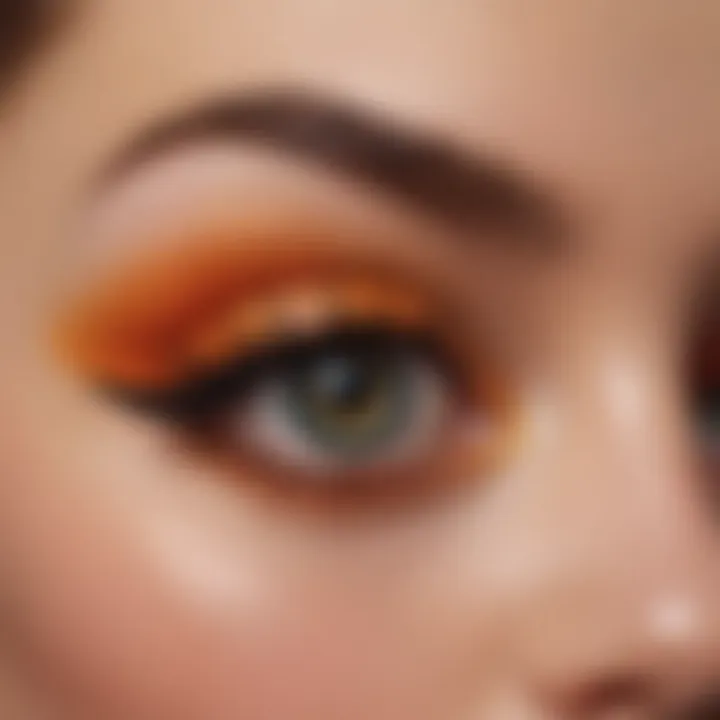 Chic eye makeup with vibrant colors