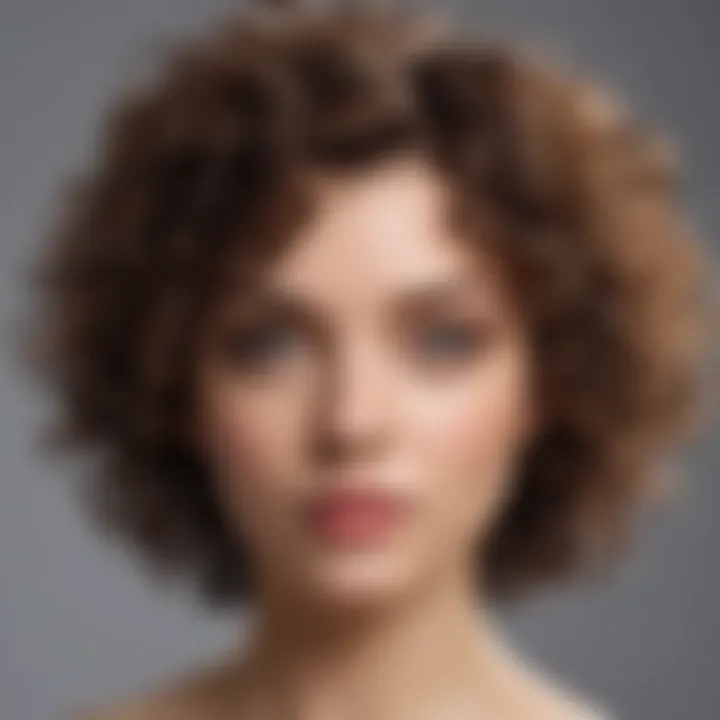 Trendy short curly hairstyle with unique styling techniques